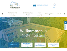 Tablet Screenshot of amt-mittelholstein.de